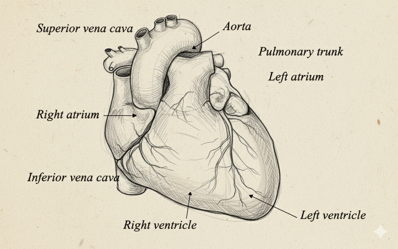 Anterior aspect of the heart