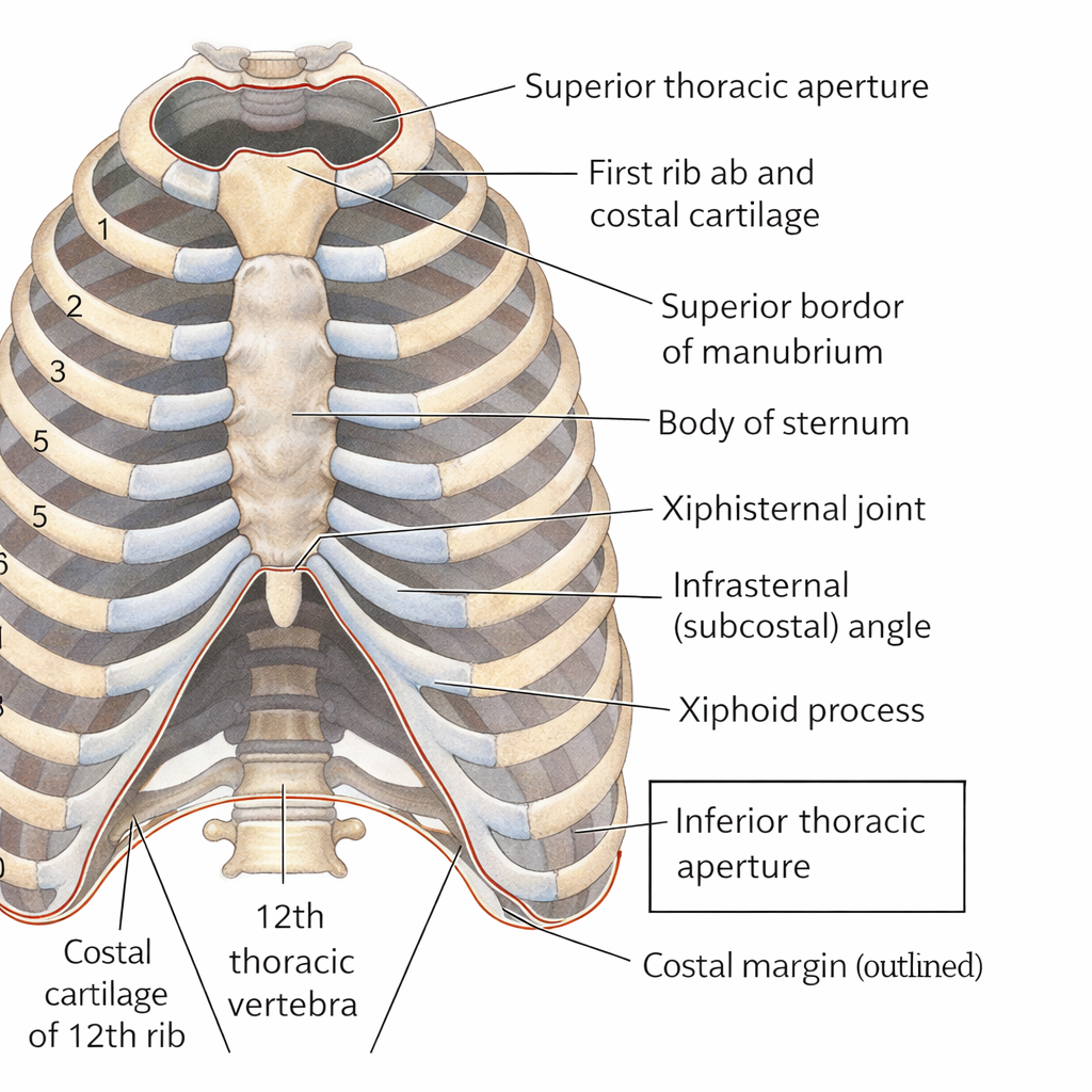 Inferior thoracic aperture