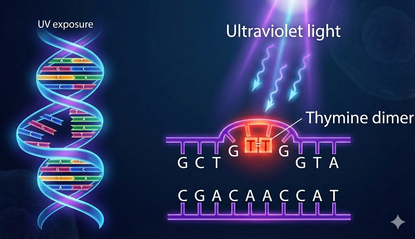 UV exposure effect