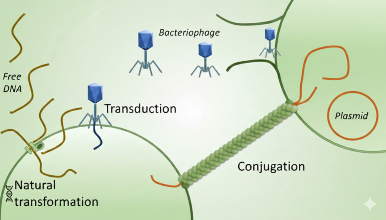 שלושת מנגנוני ההעברה האופקית