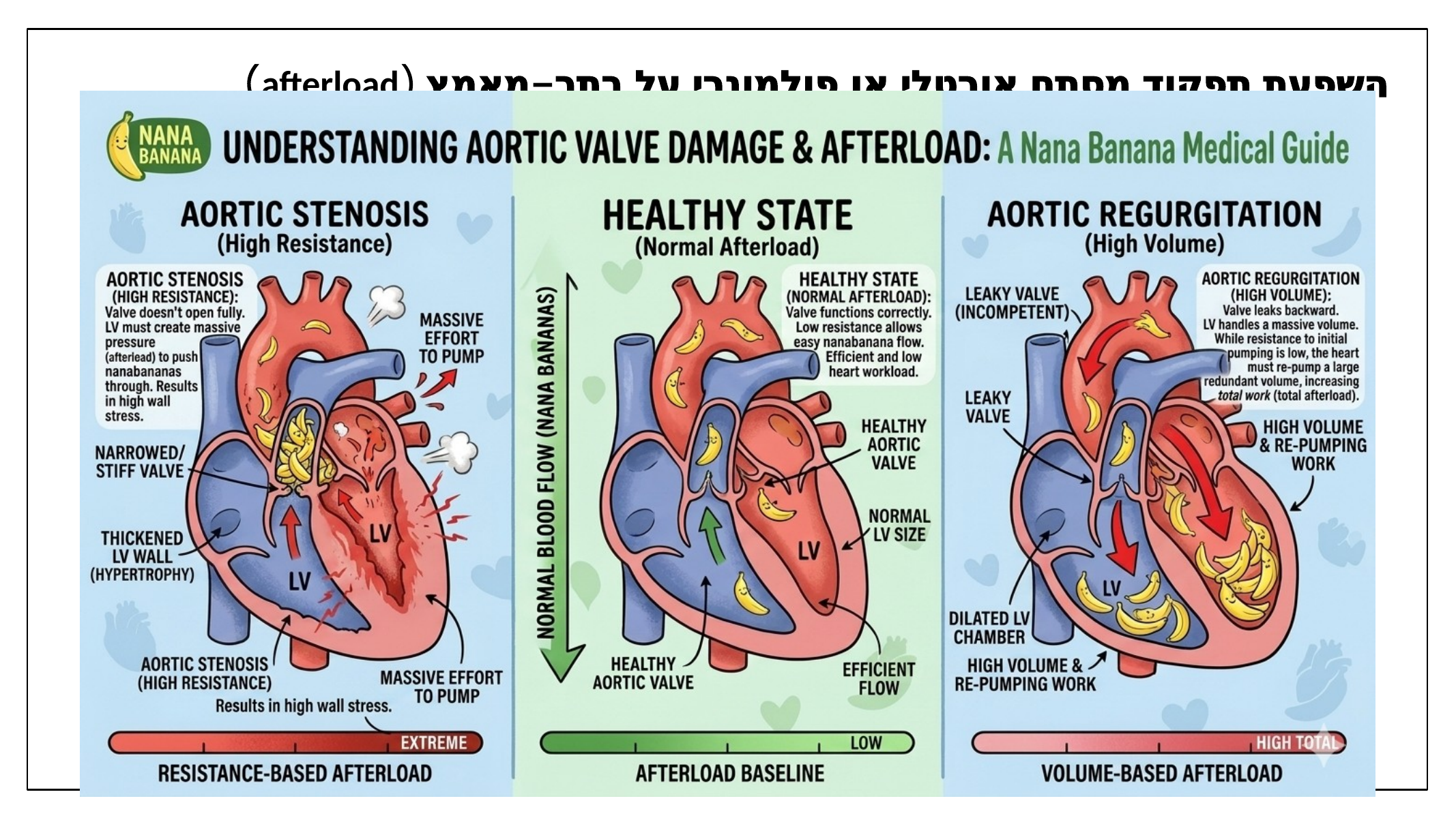 Aortic valve damage and afterload